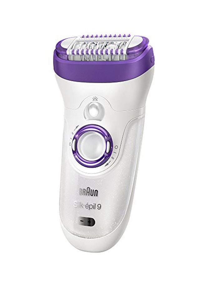 BRAUN Silk-épil 9 Cordless Electric Hair Removal Epilator White/Purple - Image 1