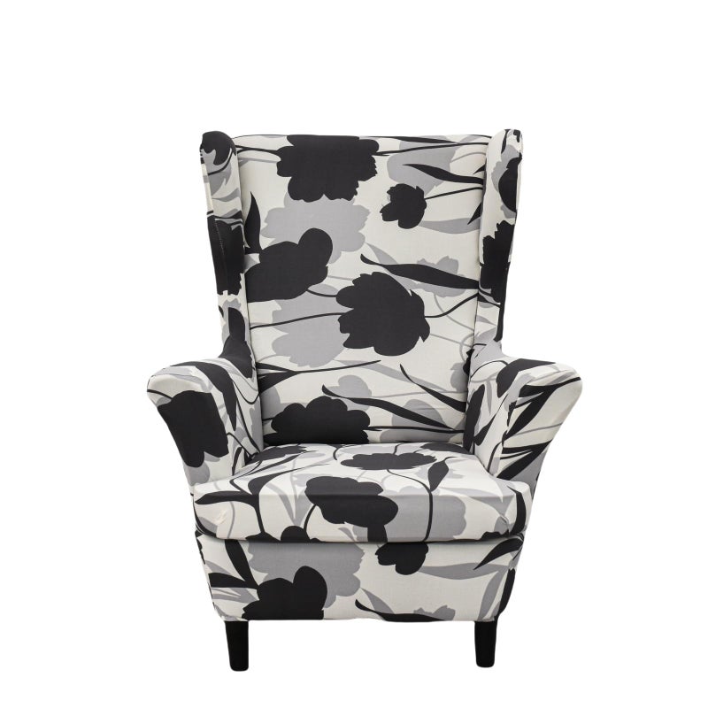 NILUOH Wingback Chair Slipcover 2 Pieces Stretch Spandex Wingback Chair Covers Washable Slipcover for Wingback Armchairs NonSlip Furniture Protector with Elastic Bottom for Living Room - Image 2