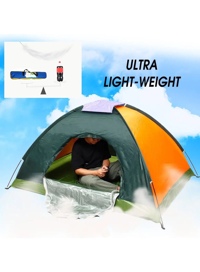 Generic Tent Outdoor Camping Double Tent Wild Rain Tent Beach Sun Tent For Family Outdoor Party Camping Tent Beach Travel Dome Tent WITH LIGHT (4/6 Person capacity)  - Image 4