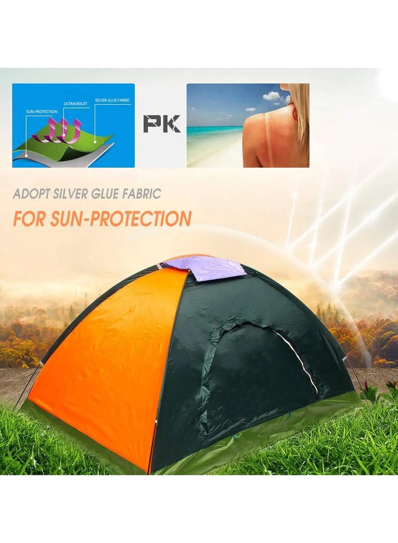Generic Tent Outdoor Camping Double Tent Wild Rain Tent Beach Sun Tent For Family Outdoor Party Camping Tent Beach Travel Dome Tent WITH LIGHT (4/6 Person capacity)  - Image 2