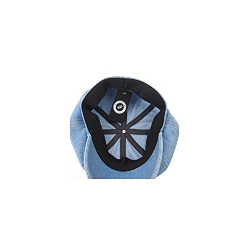 WITHMOONS Denim Cotton Newsboy Hat Baker Boy Beret Flat Cap KR3613 (Lightblue) - Image 4