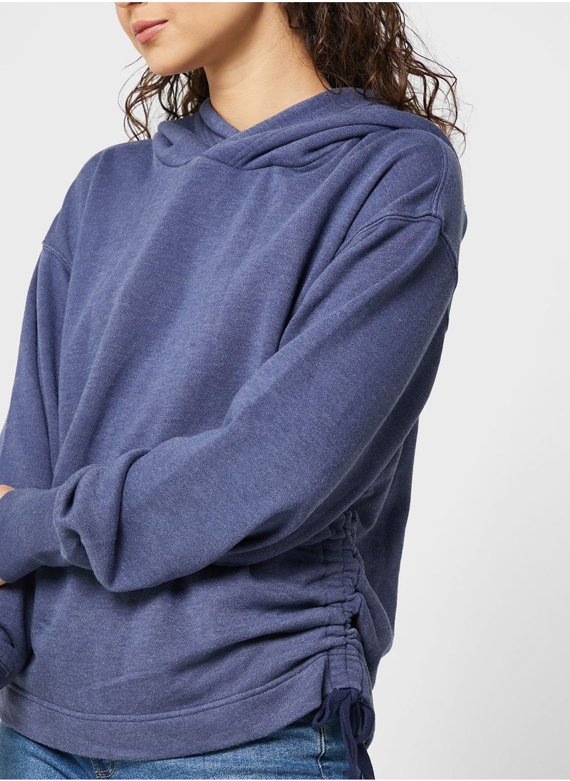 Aerie Ruched Knitted Hoodie  - Image 3