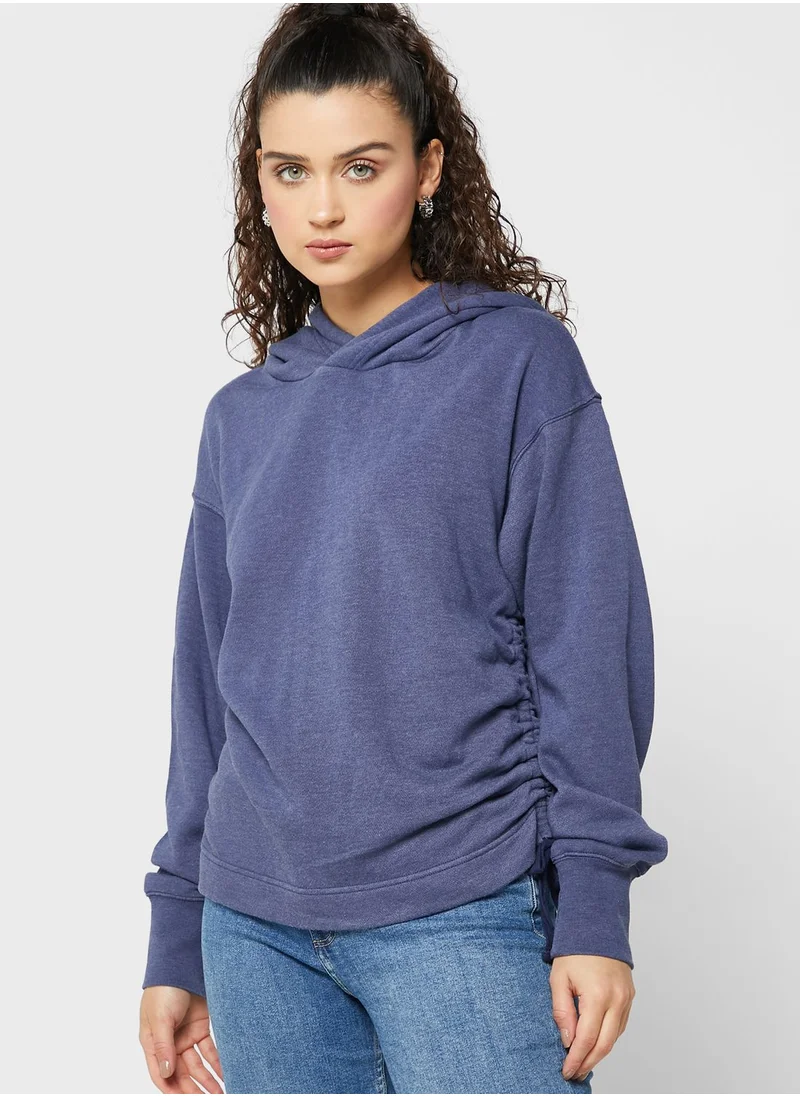 Aerie Ruched Knitted Hoodie