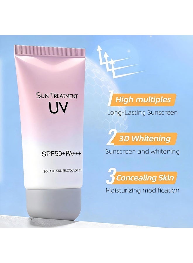 HB Sunscreen,Uv Spf 50, Sunscreen Cream Uv Isolation Spf 50+, epair isolation, sun protection, UV protection, 60ml - Image 5