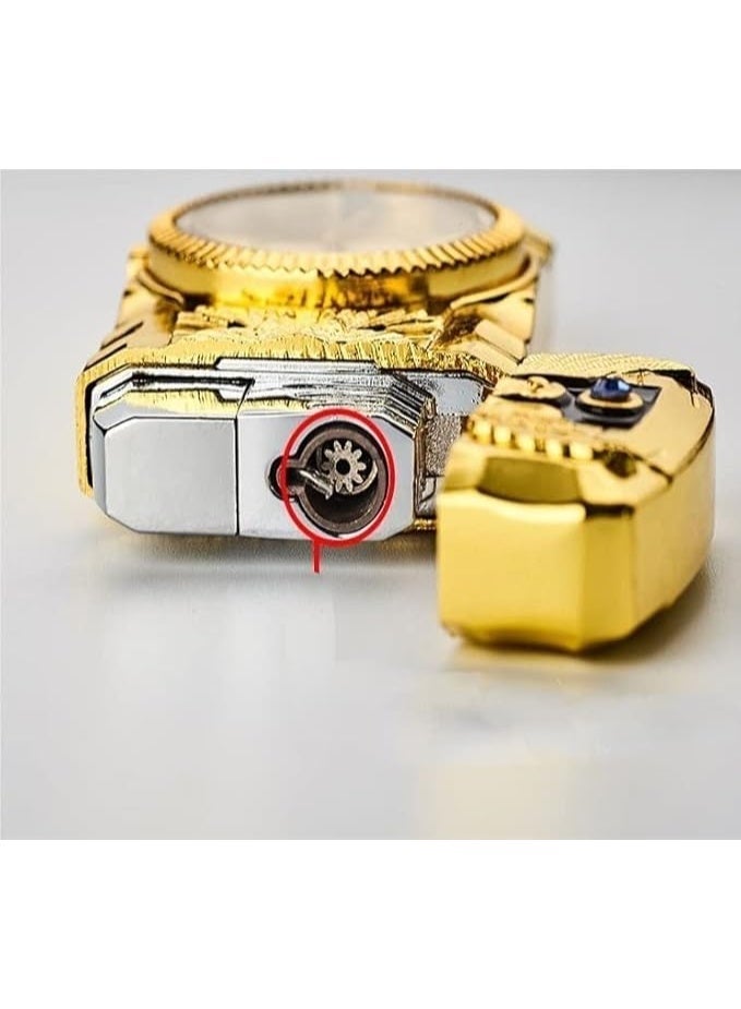 ACLIX Electric Lighter Arc Portable Cool Sailboat Lighter USB Rechargeable Lighters Windproof Flameless Plasma Lighters with COB Flashlight for Camping, Hiking, Adventure (Gold) - Image 3