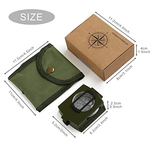 GWHOLE Military Lensatic Sighting Compass Waterproof for Outdoor Activities - Image 2