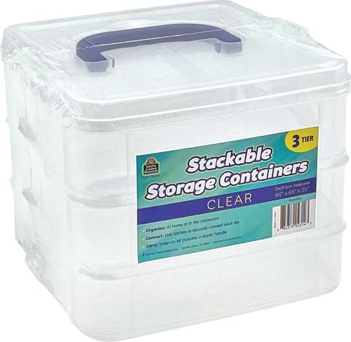 Teacher Created Resources Clear Stackable Storage Containers TCR20449 - Image 1