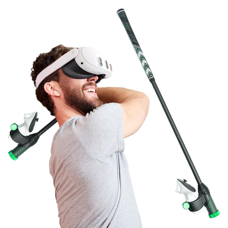 DeadEyeVR DriVR Elite Golf Club for Quest 2 3 and Pro Realistic VR Golf Simulator Handle Adjustable Weighted VR Golf Club Grip for Enhanced Play