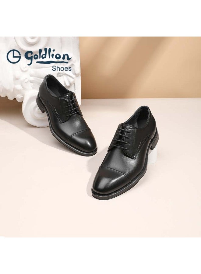 Goldlion رجال ربيع أحذية رسمية عصرية ومريحة أحذية جلدية مقاومة للبلى G580510157aab أسود المقاس 41 - Image 3