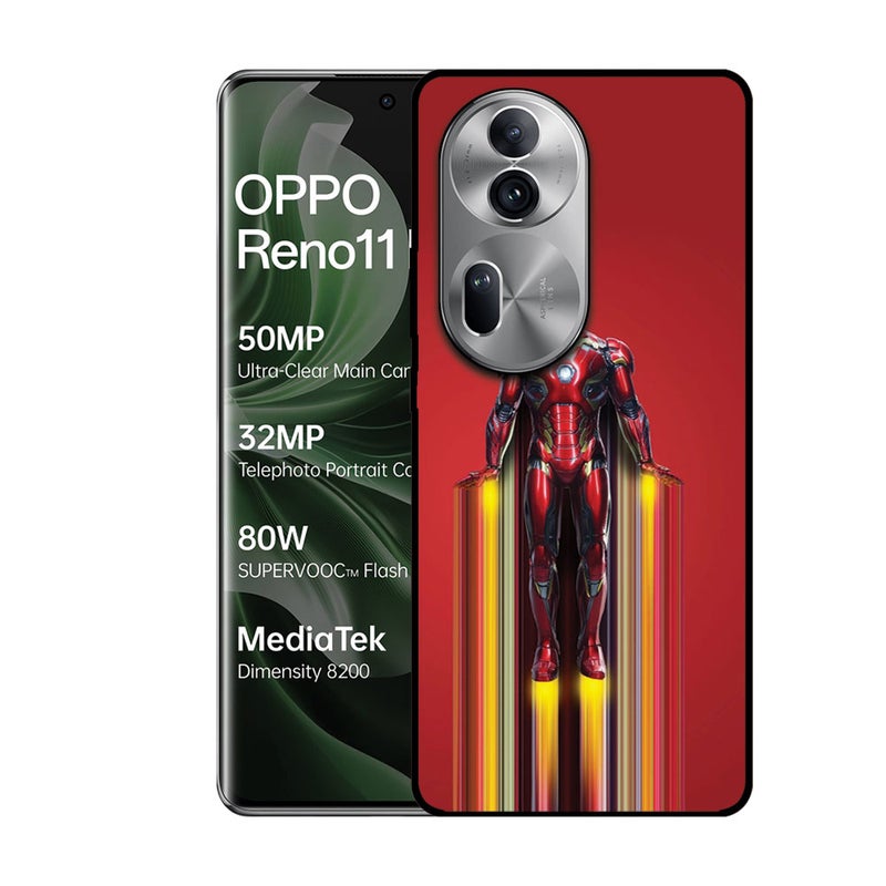 EYE CATCH Printed Protective Case Cover For Oppo Reno 11 Pro -  Ironman Flying - Image 1