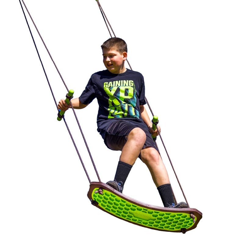 Swurfer Stand Up Tree Swing, Outdoor Swing for Adults, Kids - Durable, Weatherproof, Easy Installation, Adjustable Handles, Protective Rubber Edge, Swingset Outdoor, Outdoor Play, 200lbs, Age 6 and Up - Image 1