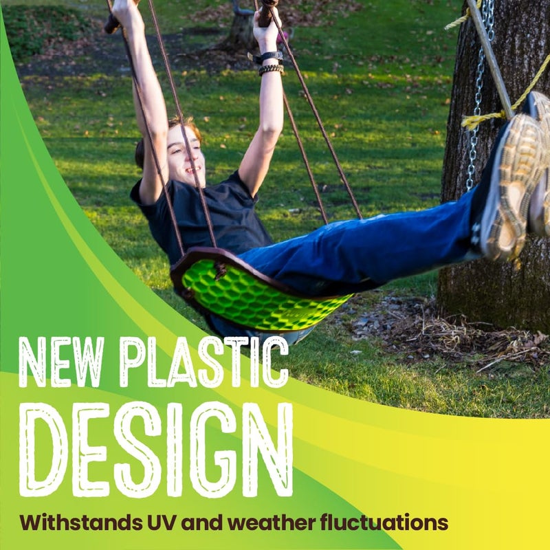 Swurfer Stand Up Tree Swing, Outdoor Swing for Adults, Kids - Durable, Weatherproof, Easy Installation, Adjustable Handles, Protective Rubber Edge, Swingset Outdoor, Outdoor Play, 200lbs, Age 6 and Up - Image 3