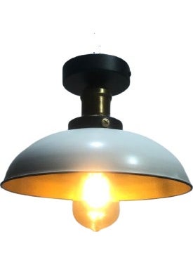 My Light Concept - Mylights Retro Rustic White Inside Gold Metal Plofonyer Chandelier - Image 1