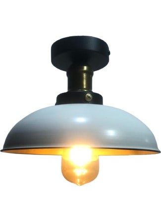 My Light Concept - Mylights Retro Rustic White Inside Gold Metal Plofonyer Chandelier - Image 1