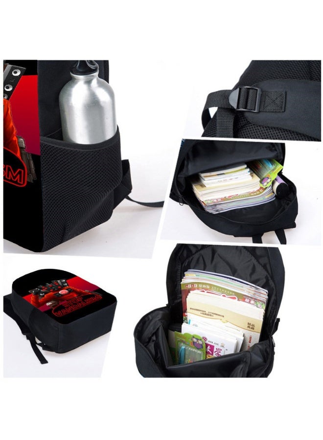 لابوبو حقيبة ظهر لابوبو المدرسية الابتدائية خفيفة الوزن، بطبعة كرتونية لطيفة للأطفال، مقاس 42*29*16 سم، وحقيبة غداء مقاس 26*18*6 سم، وحقيبة أقلام مقاس 11*22*2.5 سم. - Image 5