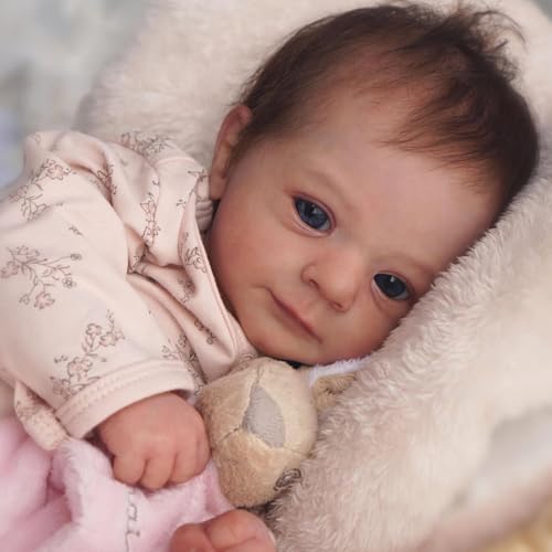 SCOM Realistic Baby Dolls Girl Felicia 17Inch RealisticNewborn Baby Dolls with Weighted Soft Cloth Body Real Life Cute Reborn Dolls with Gift Box for Kids Age 3 - Image 5