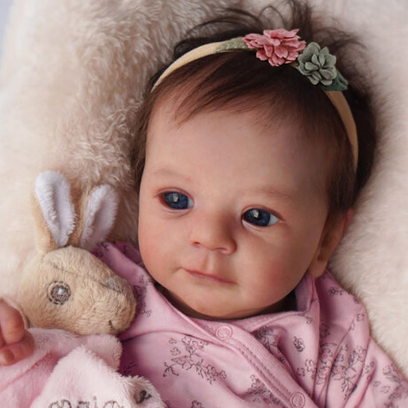 SCOM Realistic Baby Dolls Girl Felicia 17Inch RealisticNewborn Baby Dolls with Weighted Soft Cloth Body Real Life Cute Reborn Dolls with Gift Box for Kids Age 3 - Image 2
