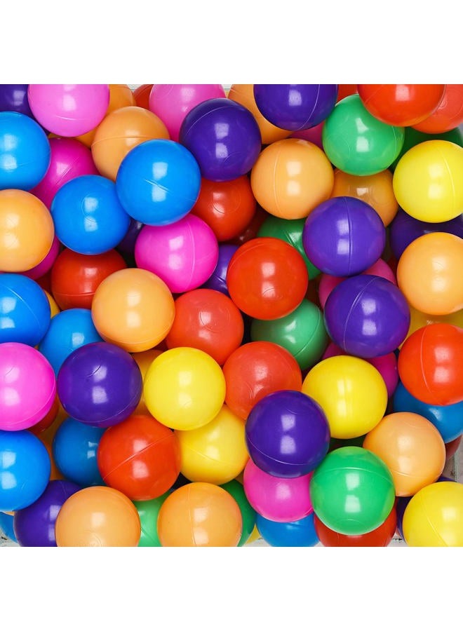 Hovenlay Mooner Pack of 100 Ocean Balls Phthalate Free BPA Free Crush Proof Plastic, Pit Balls - 7 Bright Colors in Reusable Play Toys for Kids with Storage Bag - Image 2