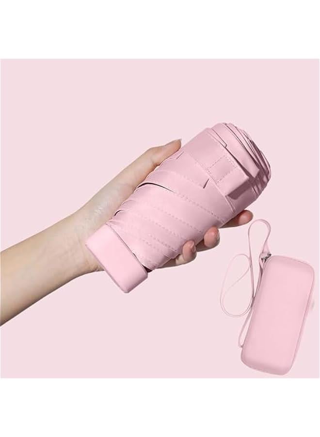 HOOKOR Small Sun Protection Umbrella,UPF 50+, Mini Travel Umbrella UV Protection Sun 99%,Sunscreen Sun Umbrella Women's Sun and Rain dual-use Folding umbrella - Image 2