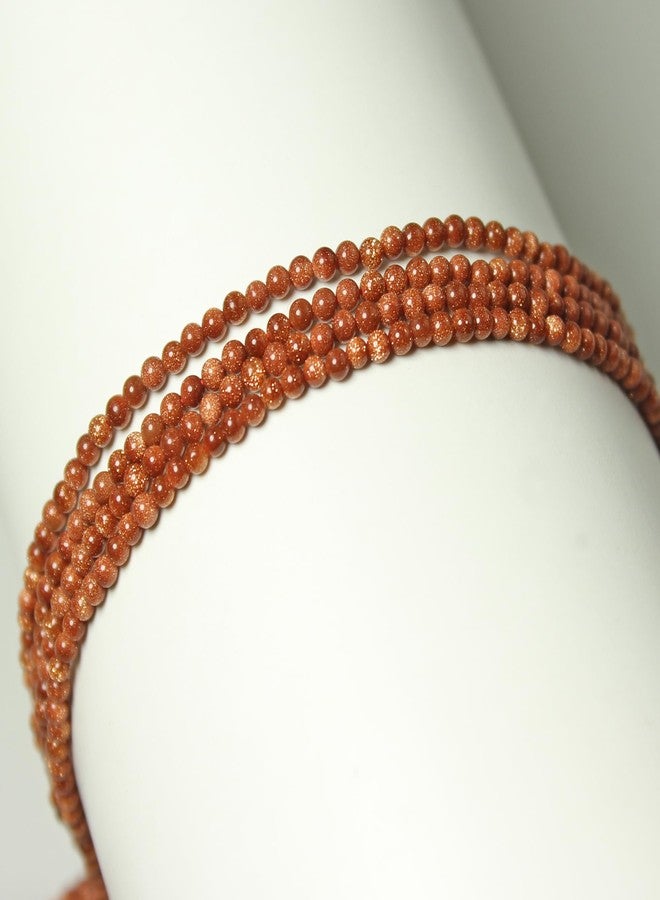MJDCB 225pcs Small Stone Beads 3mm Golden Sandstone Round Smooth Loose Gemstone Bead for Jewelry Making Bracelets Earrings Necklaces Accessories - Image 3