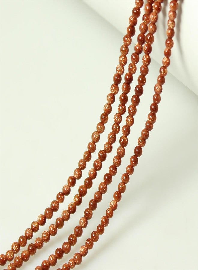MJDCB 225pcs Small Stone Beads 3mm Golden Sandstone Round Smooth Loose Gemstone Bead for Jewelry Making Bracelets Earrings Necklaces Accessories - Image 4