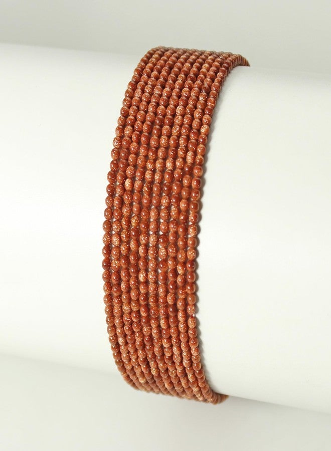 MJDCB 225pcs Small Stone Beads 3mm Golden Sandstone Round Smooth Loose Gemstone Bead for Jewelry Making Bracelets Earrings Necklaces Accessories - Image 5