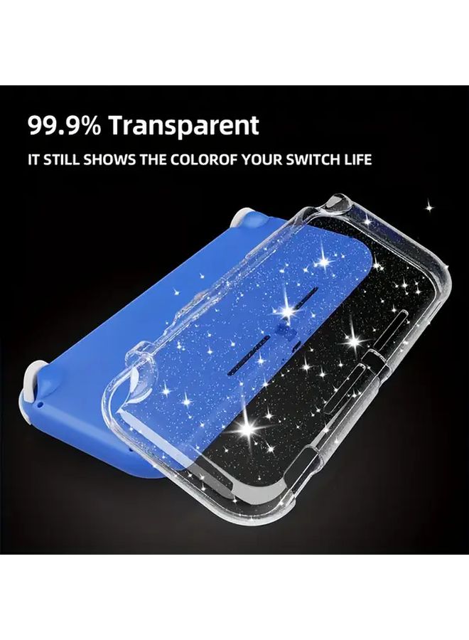 غلاف أزرق وأحمر مع مقبض لنينتندو سويتش OLED شفاف مقاوم للصدمات بتصميم نجوم - Image 1