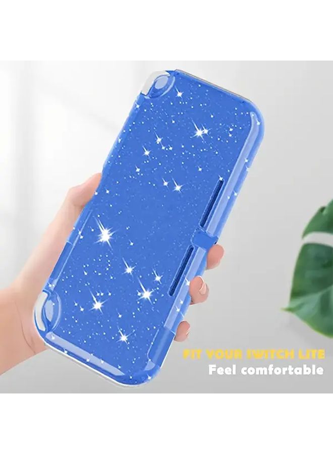 غلاف أزرق وأحمر مع مقبض لنينتندو سويتش OLED شفاف مقاوم للصدمات بتصميم نجوم - Image 3