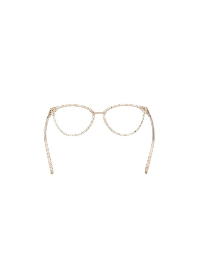 جس نظارة طبية بشكل عين قطة للنساء بأذرع معدنية GU2957  مقاس 53 - كريستالي - Image 4