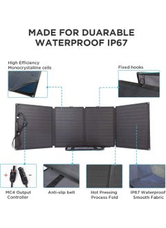 ECOFLOW EF ECOFLOW 160 Watt Portable Solar Panel for Power Station, Foldable Solar Charger with Adjustable Kickstand, Waterproof IP67 for Outdoor Camping RV Off Grid System  - Image 3