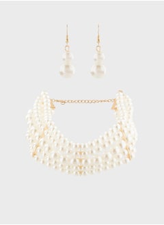 Ella Limited Edition Pearl Floral Necklace & Earring Set  - Image 1