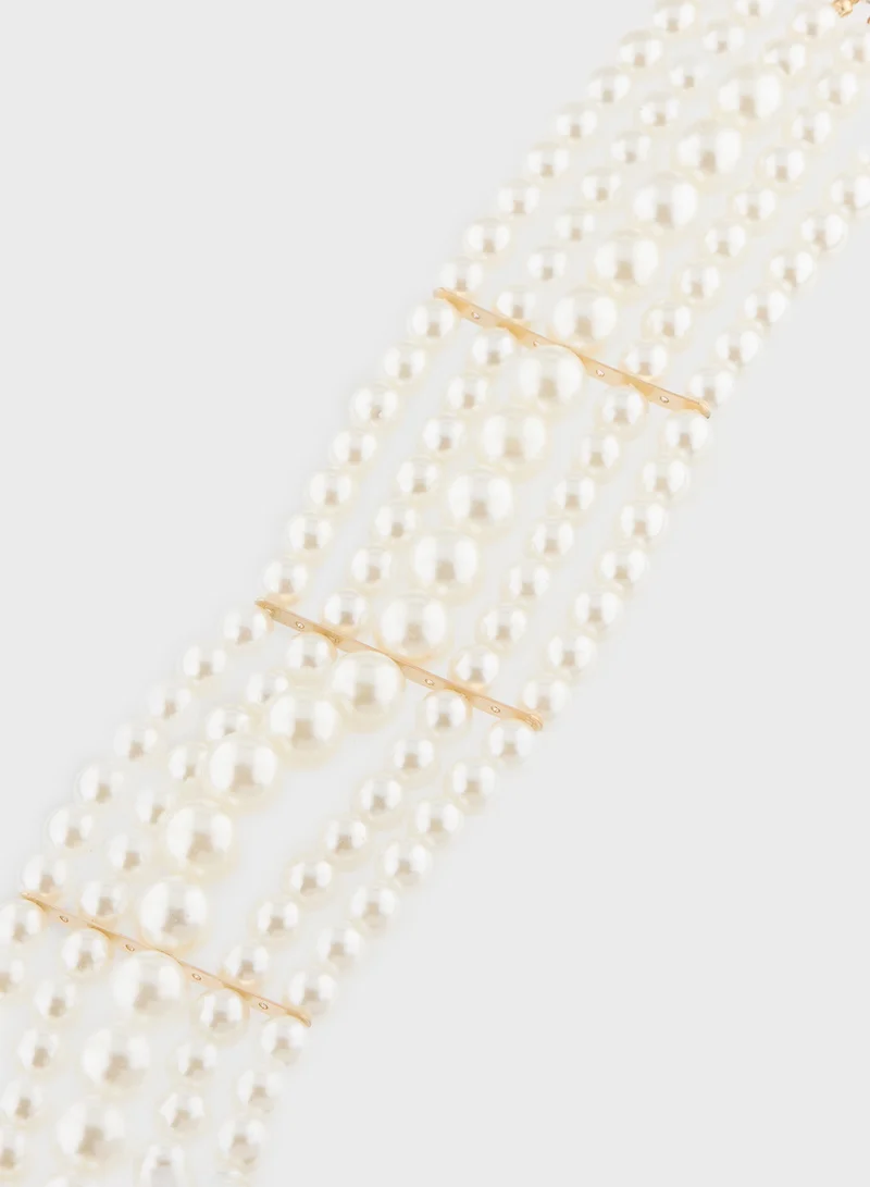 Ella Limited Edition Pearl Floral Necklace & Earring Set