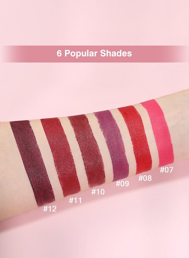 Kiss Pretty Long-Lasting Non-Stick Cup Matte Lipstick Set, 6 Bold Deep Shades, Quick-Dry Velvet Finish, Waterproof Lip Color Kit for Evening & Special Occasions - Image 2