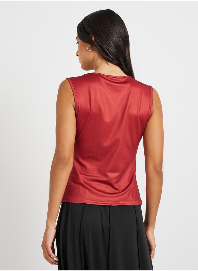 Take Two Take Two Floral Print Sleeveless Round Neck Top  - Image 4