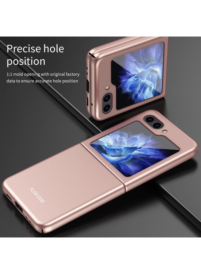 اس-توب جراب لهاتف Samsung Galaxy Z Flip5 مصنوع من الجلد المقاوم للصدمات والقابل للطي مصنوع من مادة البولي كربونات - Image 5