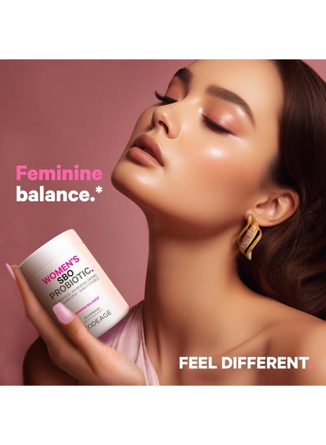 Codeage Women's Probiotics Supplement - 50 Billion CFUs - SBO Probiotics & Prebiotics - Cranberries - Feminine Health - Fermented Botanical Blend, Whole Food Supplement - Vegan, Non-GMO - 2 Pack - Image 5