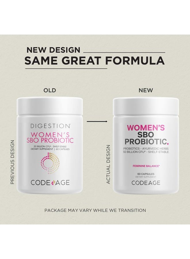 Codeage Women's Probiotics Supplement - 50 Billion CFUs - SBO Probiotics & Prebiotics - Cranberries - Feminine Health - Fermented Botanical Blend, Whole Food Supplement - Vegan, Non-GMO - 2 Pack - Image 3
