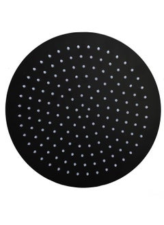 Round Rain Shower G1/2 Adjustable Angle High Pressure Shower Head Bathroom Shower Head Polished Black Bathtub Rain Shower Head Replacement 30*30cm