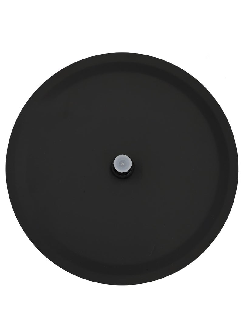 Generic - Round Rain Shower G1/2 Adjustable Angle High Pressure Shower Head Bathroom Shower Head Polished Black Bathtub Rain Shower Head Replacement 30*30cm - Image 1