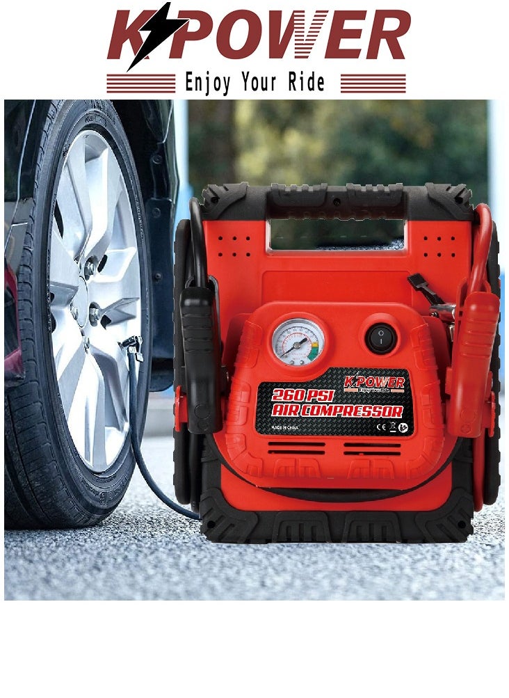 K POWER KP-PS-4500 Car Jump Starter 1200 Amp Portable Battery Charger 20000Mah Emergency Supply Power Pack  - Image 5