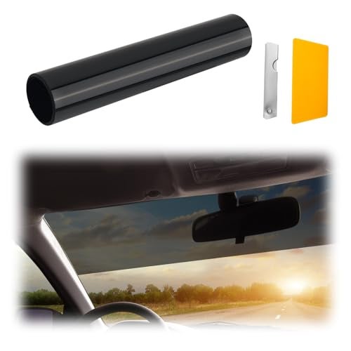 VKQTS 5906x787 Car Window Tint Film5 VLT Automotive Window Tint Film Blocks Glare and Protects EyesCuttable Car Tints for Windows with SqueegeeKnife as Windshield Tints Strip - Image 1