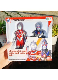 Generic Authentic Bandai Dinosaursaurio Agrux Race King Tao Man Monster Battle Soft Rubber Doll Toy Action Figure Collectible For Kids-Color:69049 LIPT Vs Dark Oubu Soft Rubber Doll  - Image 1