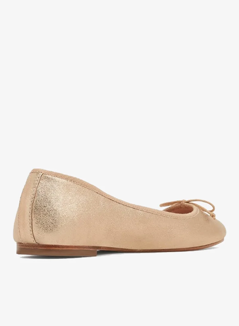 House of Ballerinas Gold Gold Nappa Leather Ballet Flats for Women | Best Price UAE