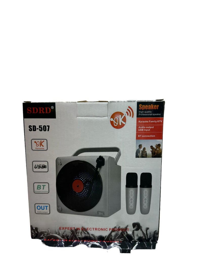 SDRD - Sing Anywhere Anytime Introducing The Portable Karaoke Speaker SD-507 With 2 Mics - Image 1