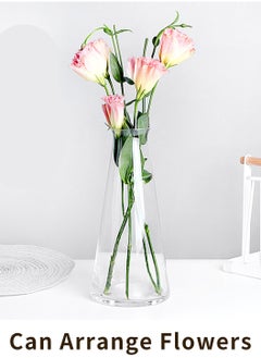 LEOKOR 5-Piece Glass Carafe Set, Bedside Water Carafe and Glass Set, Water Decanter with Cups, Glass Vase  - Image 3