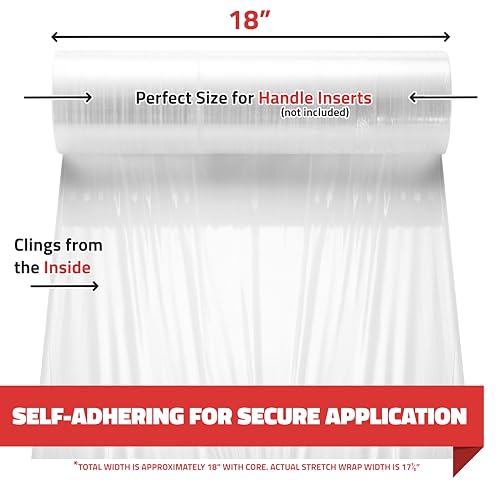 Simply Cool Stretch Wrap 4 Pack 18" x 1100 SqFt – Heavy Duty 80 Gauge Shrink Wrap Rolls for Moving, Furniture, and Packing, Industrial Plastic Stretch Film, Pallet Wrap & Shrink Film Roll - Image 3