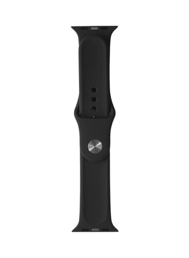 NIBEMINENT Watchband For Apple Watch Series 7 45mm/6 & SE 5 4 44mm/3 2 1 42mm Black - Image 1