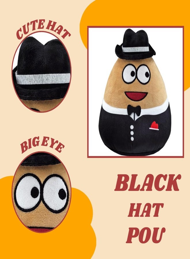 TechMax Solution Black Pou Plush Pillow The for Space Enthusiasts Snuggle Up with Extraterrestrial Elegance and Celestial Charm - Image 3