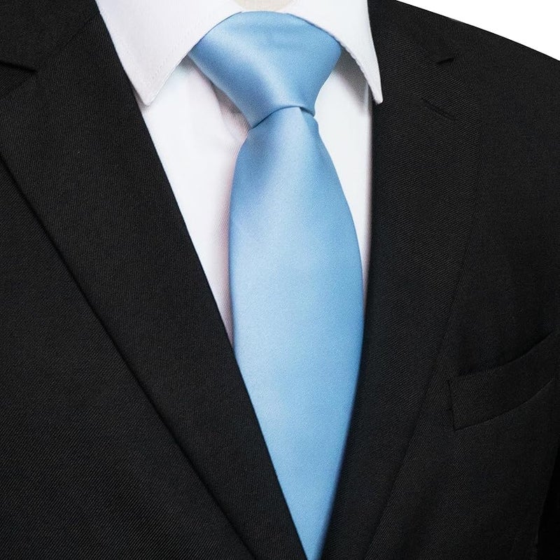 JEMYGINS Solid Color Tie Mens Necktie for Business and Wedding - Image 2