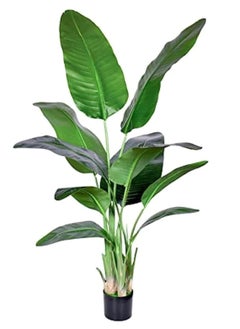 Generic Artificial Bird of Paradise Plant,Faux Palm Tree with Real Touch Leaves and Adjustable Branches,Fake Plants for Home Office Indoor Outdoor Decor (90cm)  - Image 1